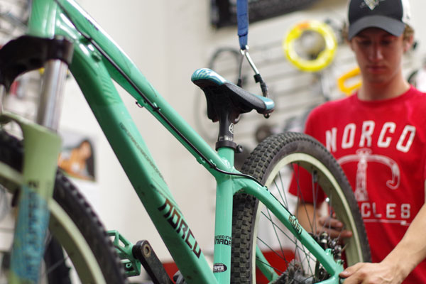 Norco bike being repaired